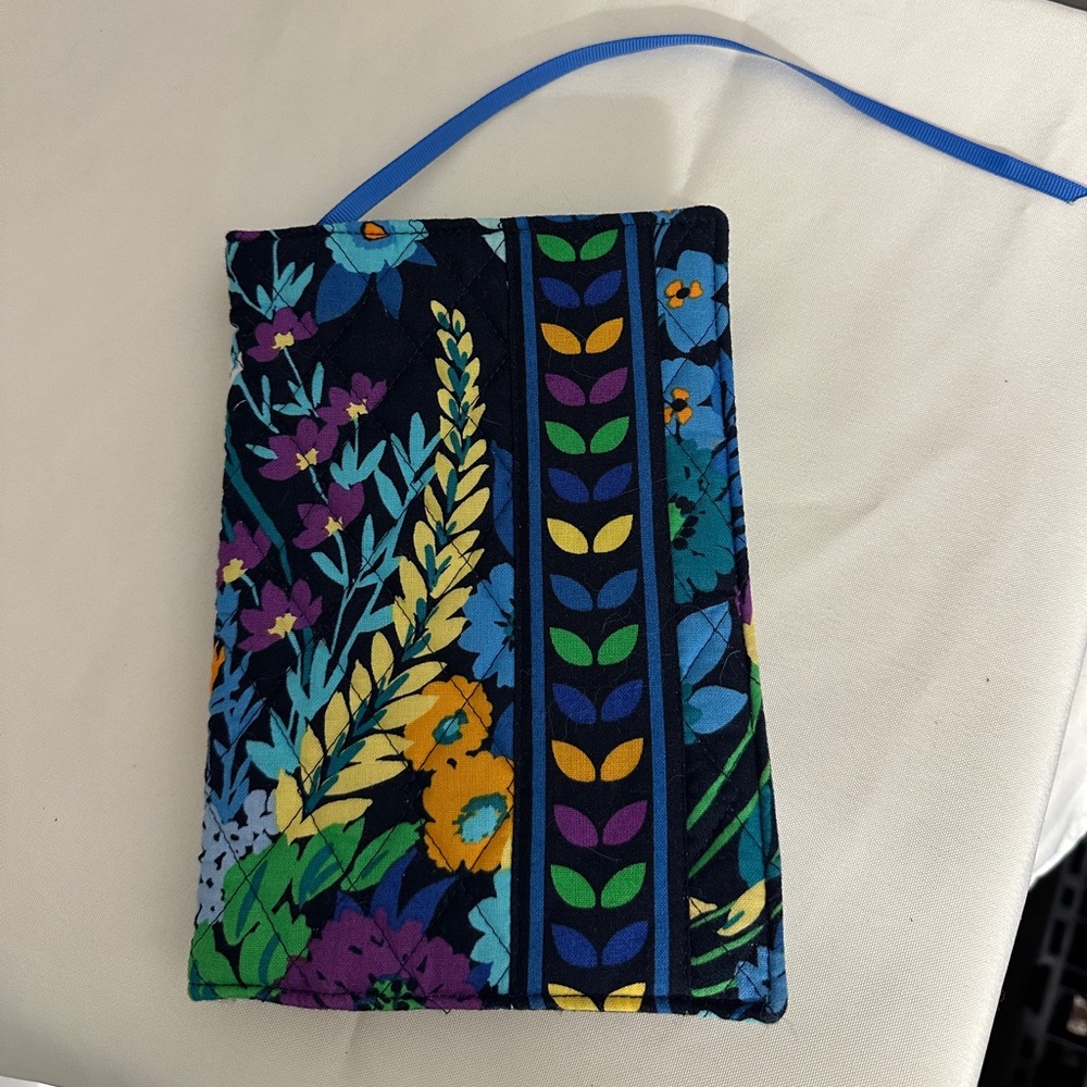 Vera Bradley Floral Quilted Notebook Cover in Navy, Blue, Yellow, Green, Purple